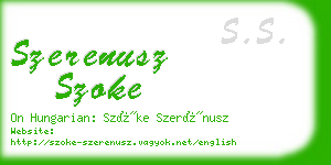 szerenusz szoke business card